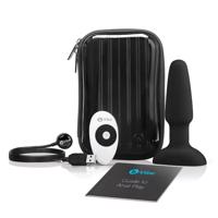 b-Vibe - rotační anální vibrátor s perlami (černý)