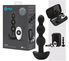 b-Vibe - triple kuličkový anální vibrátor s akumulátorem (černý)