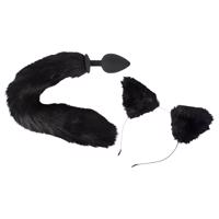Bad Kitty - kočičí anální plug set - (černá)