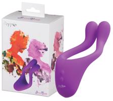 BeauMents Doppio - dobíjecí dvojitý vibrátor pro páry (fialový)