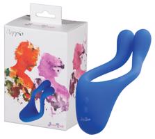 BeauMents Doppio - vibrační trojmotor pro páry (modrý)