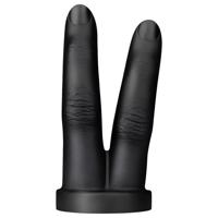 BUTTR Victory - dvojitý anální prstový dildo (černý)