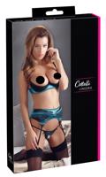 Cottelli - Jade - exkluzivní zvedací podprsenka set (zelený) - 85B/L
