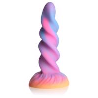 Creatura Cocks Měsíční jezdec – svítící unicorn dildo (fialovo-růžové)