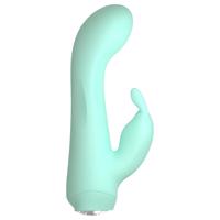 Cuties Mini 4 - nabíjecí, vodotěsný zaječí vibrátor (zelený)
