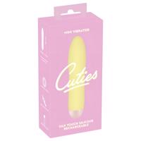 Cuties Mini žlutý - akumulátorový, silikonový vibrátor ve žluté barvě