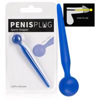 Dilatátor Sperm Stopper - kuličkový, silikonový uretrální dilatátor (modrý)