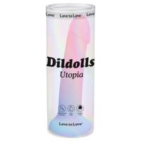 Dildolls Utopia - barevné silikonové dildo s přísavkou