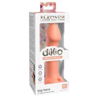 Dillio Velký hrdina - silikonový dildo s přísavkou (17 cm) - oranžový