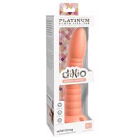 Dillio Wild Thing - vroubkované dildo (19cm) - oranžové