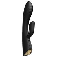 Dorcel Flexi Rabbit - vyhřívaný vibrátor s klitoriálním ramenem (černý)