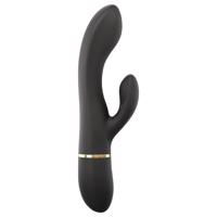 Dorcel Glam Rabbit - černý vibrátor s nabíjením a klitorisovým ramínkem