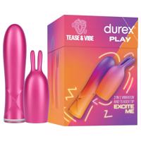 Durex Tease &amp; Vibe - růžový vibrátor s králičím stimulátorem klitorisu