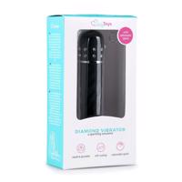 Easytoys Diamond Twirled - Vibrační kroucená hůl (černá)