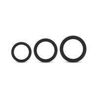 Easytoys Explore Ring - sada penisových kroužků, 3 ks (černé)