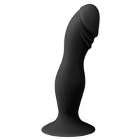 Easytoys - hladký dildo s přísavkou (černý)