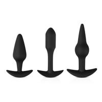 Easytoys Sada pro potěšení - různorodá sada análních kolíků (černá)