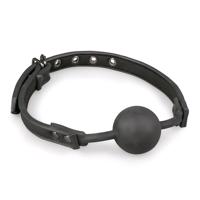 Easytoys - silikonový roubík s kuličkou (černý)