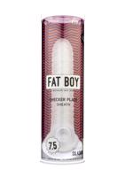 Fat Boy Checker Box - bílý penisový návlek 19 cm