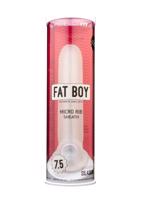 Fat Boy Micro Ribbed - návlek na penis (19 cm) - bílý