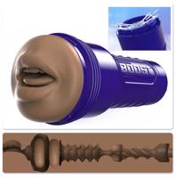 Fleshlight Boost Blow - realistická ústa masturbátor (hnědá)