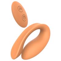 Glam - akumulátorový pár vibrátor s rádiem (oranžový)