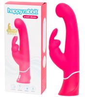 Happyrabbit G-bod - voděodolný vibrátor s klitorálním ramenem (růžový)