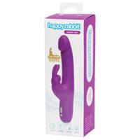 Happyrabbit Realistic Slim - akumulátorový, klitorální vibrátor (fialový)