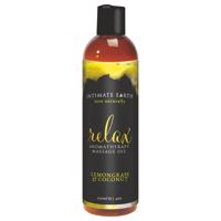 Intimate Earth Relax - masážní olej - meduňka-kokos (120 ml)