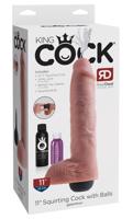 King Cock 11 - realistický stříkající dildo (28cm) - přírodní