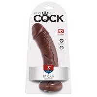 King Cock 8 dildo (20 cm) - hnědá