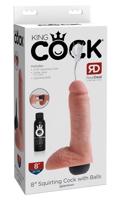King Cock 8 - realistický stříkající dildo (20 cm) - přírodní