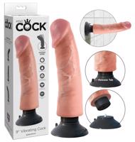 King Cock 9 přísavný vibrátor (23 cm) - tělová barva