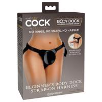 King Cock Elite Beginner&#039;s - připínací dildo (černé)