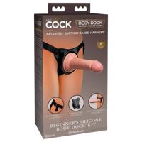 King Cock Elite Beginner&#039;s - připínací dildo (přírodní)