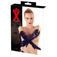 LATEX - dlouhé, unisex rukavice (černé) - M