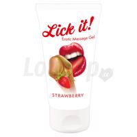 Lick&amp;amp;#45;it 2v1 masážní lubrikant jahoda 50 ml