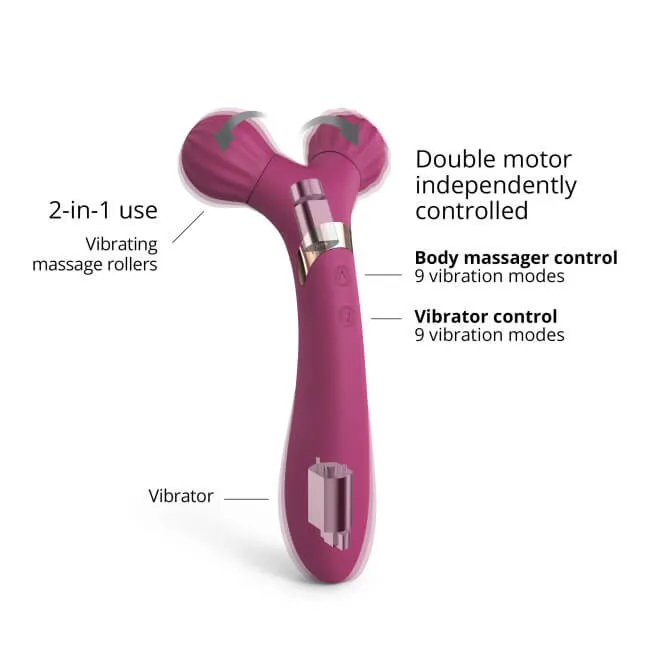 Love to Love Fireball - Rechargeable 2-in-1 Massager Vibrator (Red)