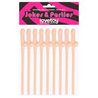 Lovetoy - realistické penisové brčko (přírodní)