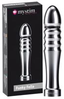 Mystim Funky Fella - žebrované elektro dildo
