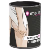 Mystim MasturbaTIN Žebrovaná Rita - žebrovaný masturbátor (bílý)