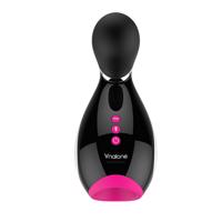 Nalone Oxxy - chytrý vibrační masturbátor (černo-růžovo-bílý)