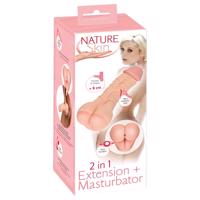 Nature Skin - 2v1 anální masturbátor a návlek (přirozený)