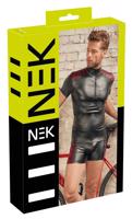NEK - pánská černá mikina na zip s červenými akcenty - XL