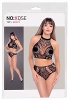 NO:XQSE - dvoudílné síťované šaty - černé (S-L)