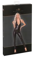 Noir - černý overal s halter výstřihem - XL
