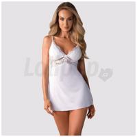 Obsessive 810&amp;amp;#45;BAB Babydoll &amp;amp;amp; Thong White