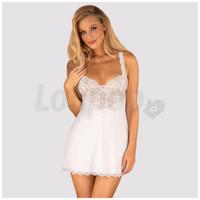 Obsessive Amor Blanco Underwire Chemise &amp;amp;amp;amp; Thong White