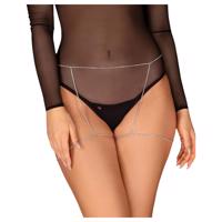 Obsessive Bijou 905 - stříbrný tělový postroj S-L