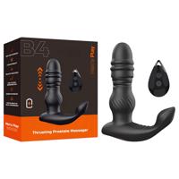 Pánská zábava: pohyblivý černý anální vibrátor na prostatu